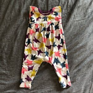 Tea Collection Paper Cranes Romper 6-12 months EUC